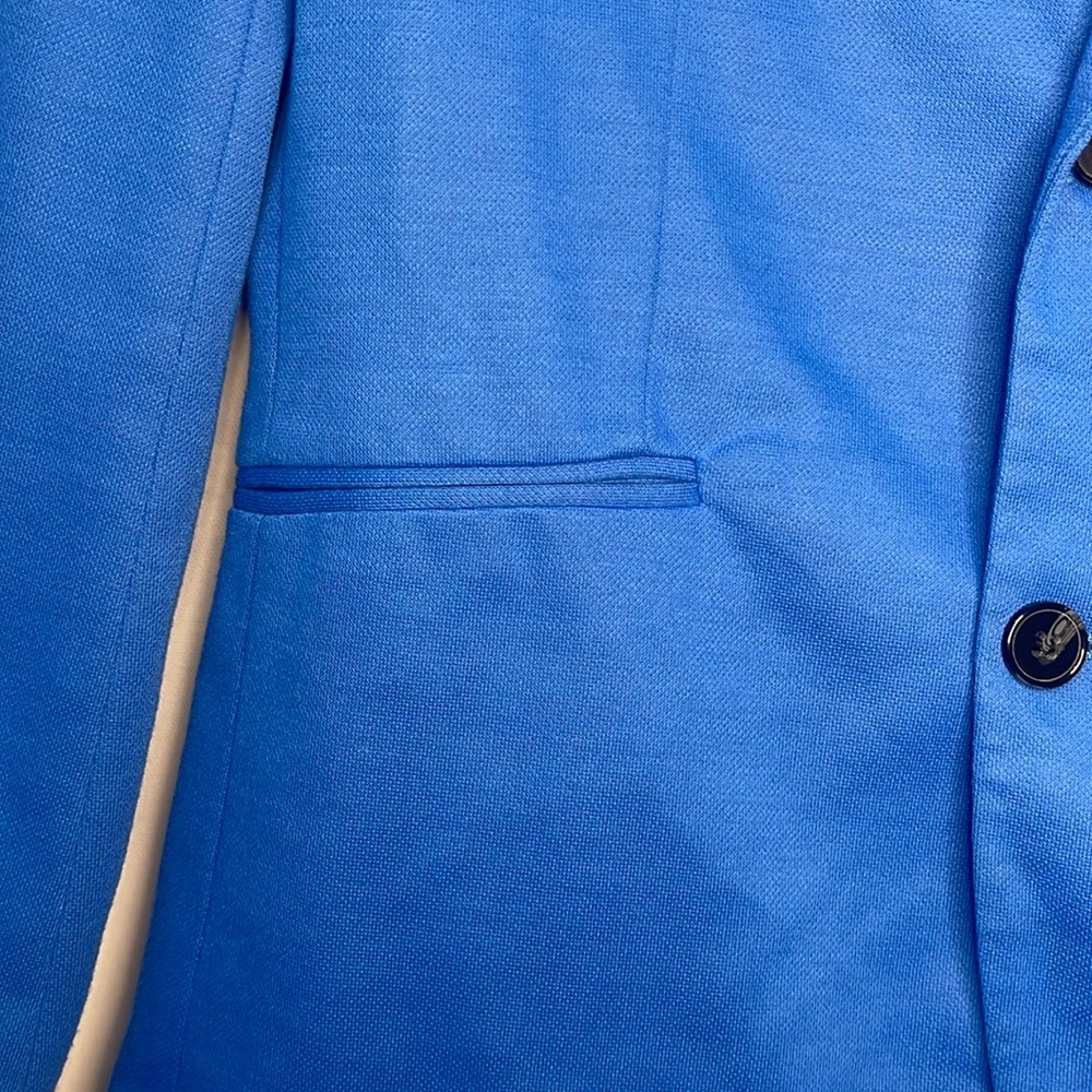 Zara Men’s Basic Blue Two Button Blazer Jacket Si… - image 4